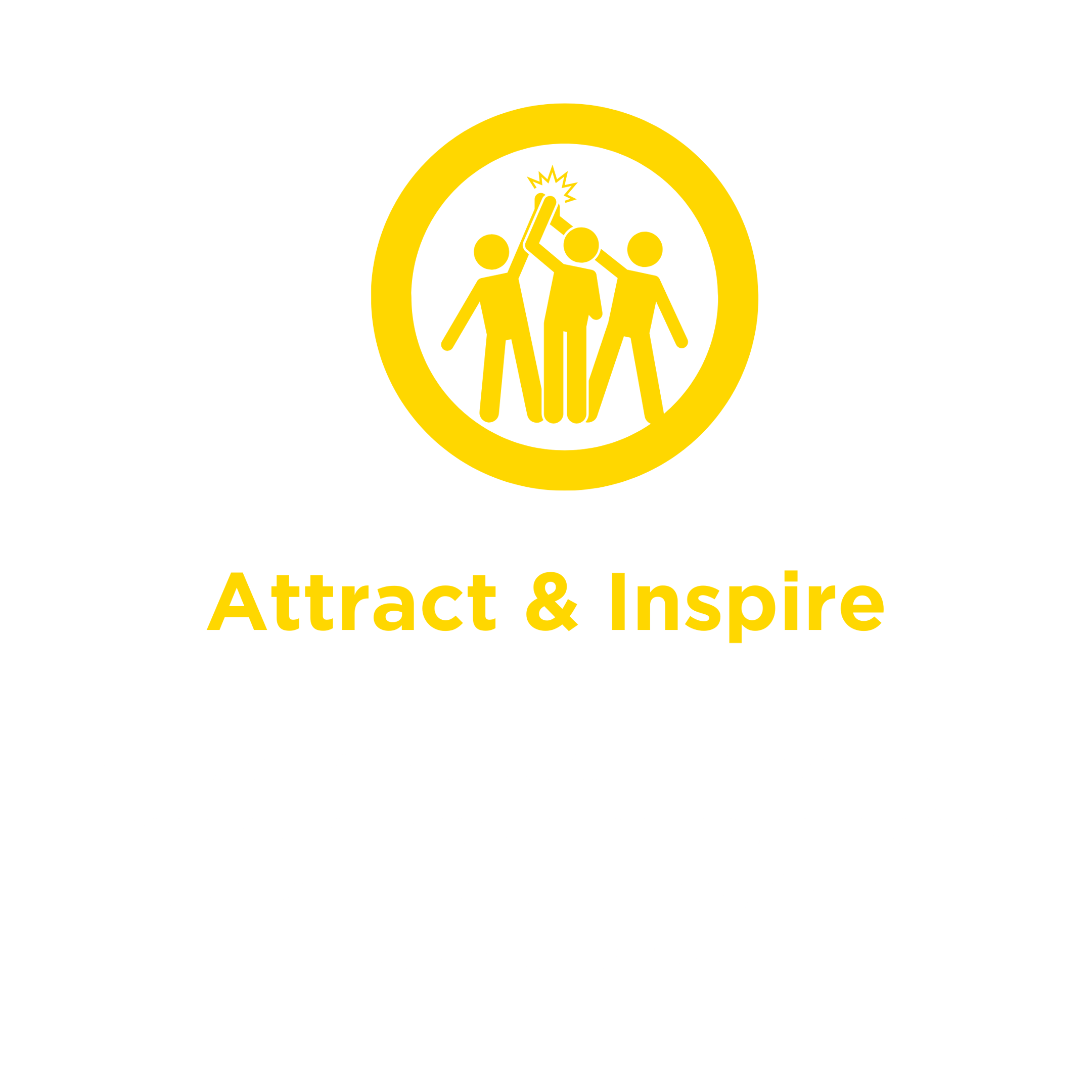 Creative logo about attracting and inspiring others.